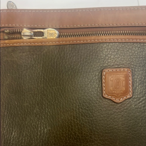 Celine Brown Leather Toiletry Bag with Gold Zipper - Picture 6 of 8